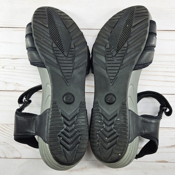 BareTraps Womens Boland Black‎ Ankle Strap Open Toe Wedge Sandals Size 11 - Picture 11 of 11